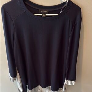 AB Studio Navy Blue Women's Top size Medium